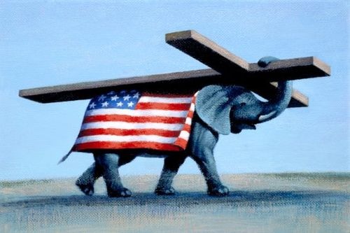 GOP-elephant-w-flag-cross