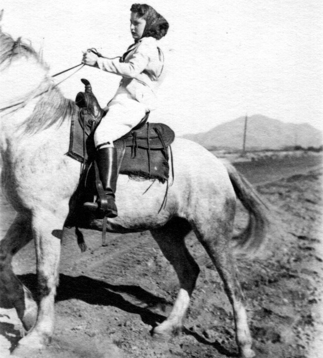 Rosemary 1939 on Horseback 1