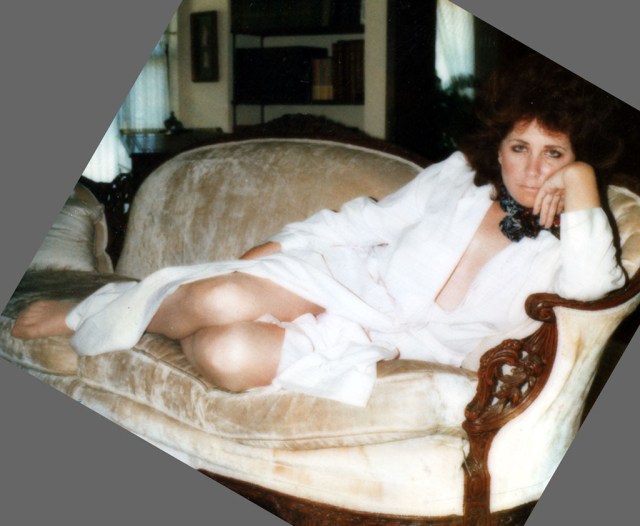 Christine 1980 Modeling on Sofa