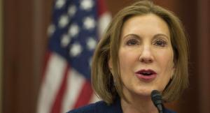 Chair of the American Conservative Union Foundation Carly Fiorina speaks about the "War on Women" on Capitol Hill in Washington, DC, March 16, 2015. AFP PHOTO/JIM WATSON (Photo credit should read JIM WATSON/AFP/Getty Images)