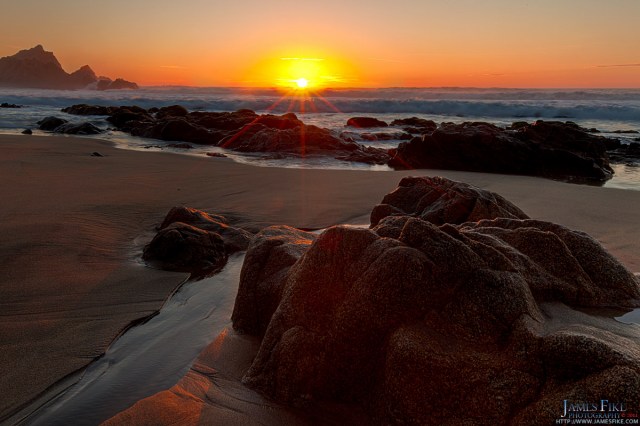 Watching the Sunset at McClures Beach in Point Reyes National Seashore. Taken on 01/23/2011 by James Fike Photography.