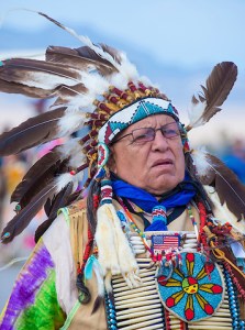 LAS VEGAS - MAY 24 : Native American man takes part at the 25th Annual Paiute Tribe Pow Wow on May 24 , 2014 in Las Vegas Nevada. Pow wow is native American cultural gathernig event.