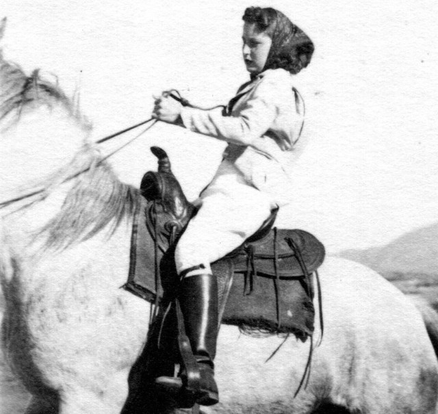 Rosemary 1939 on Horseback 2