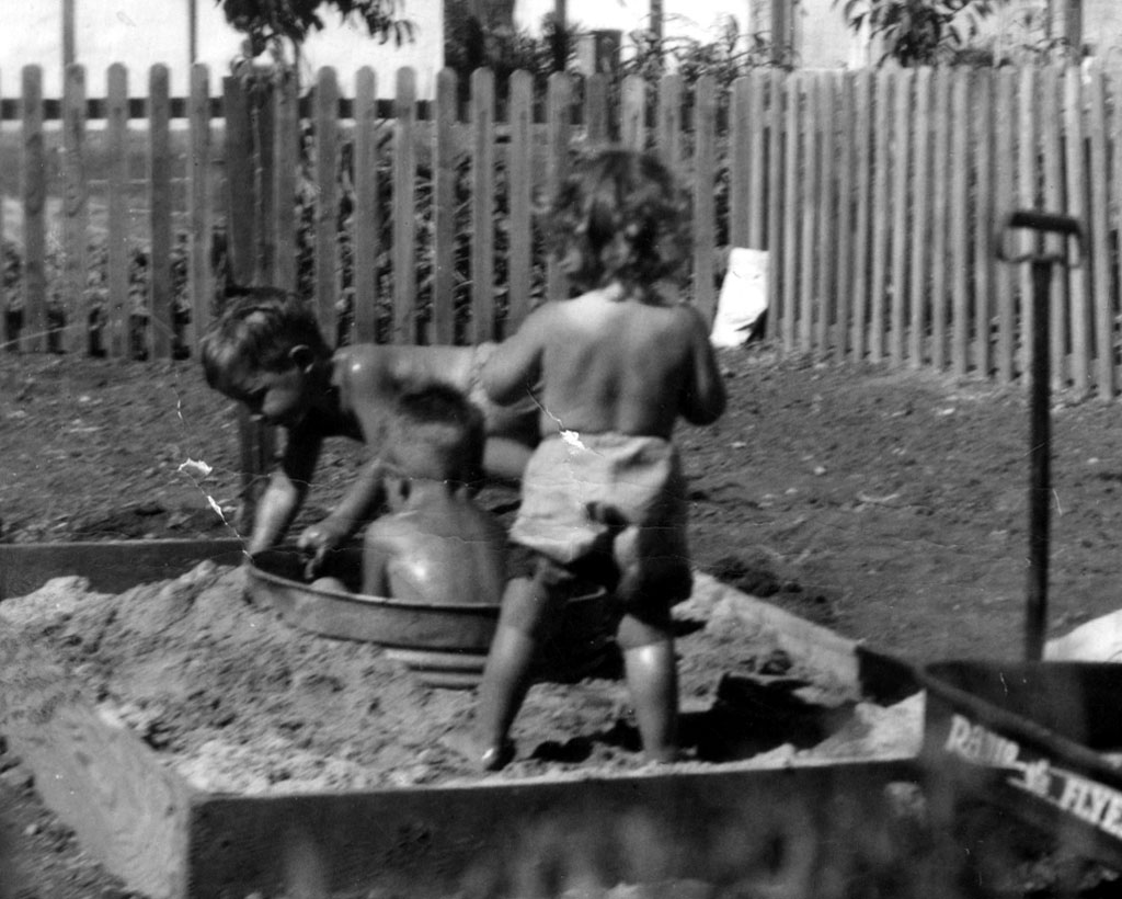 Prescos 1949 Greg, Mark & Christine in Sandbox 2 - Copy