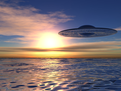 UFO over the sea