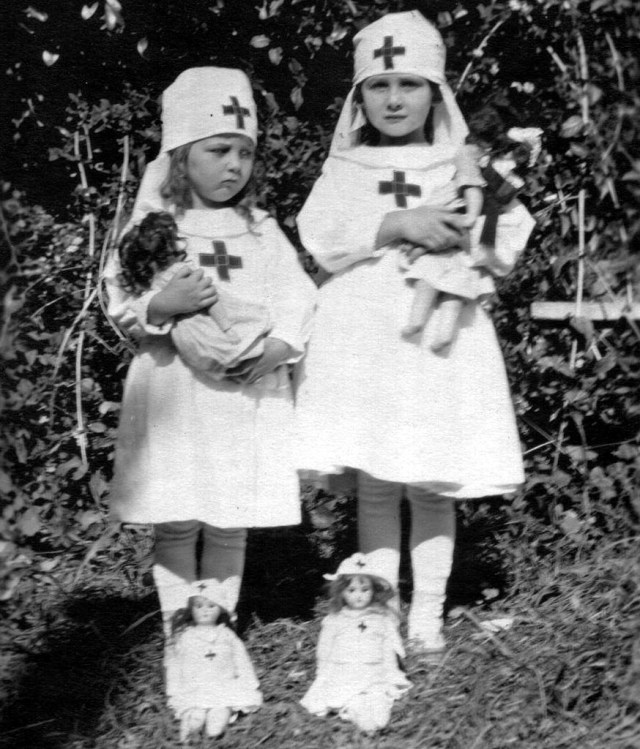 Rosamonds 1917 June &amp; Bonnie as Nurses