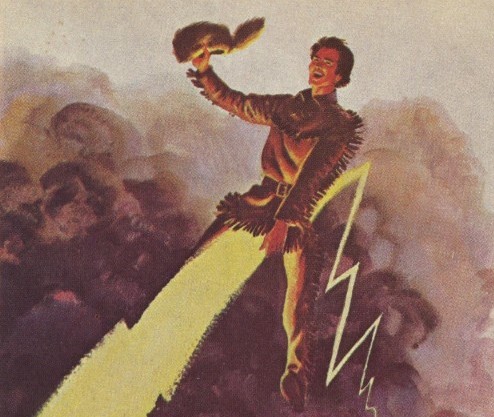 Davy Crockett rides Halley's Comet